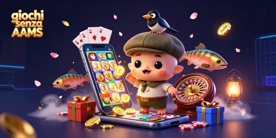 Gioca ai giochi senza AAMS con questa colorata illustrazione di un casinò virtuale