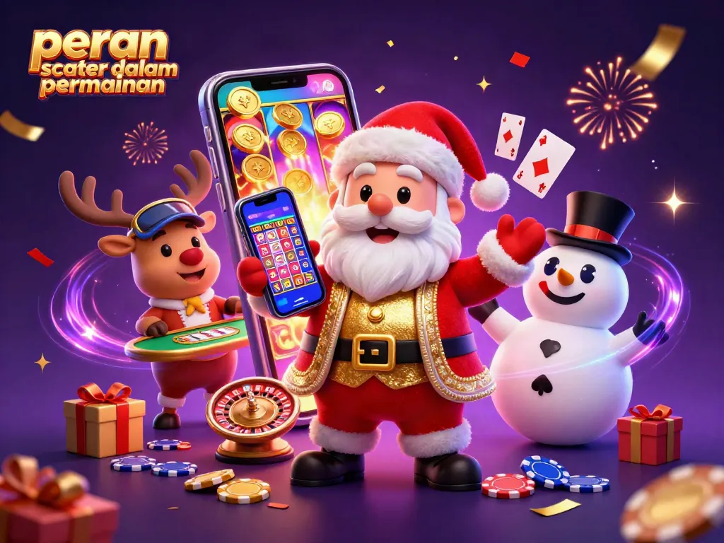Menjelajahi peran scatter dalam permainan slot dengan Santa Claus dan teman-temannya.