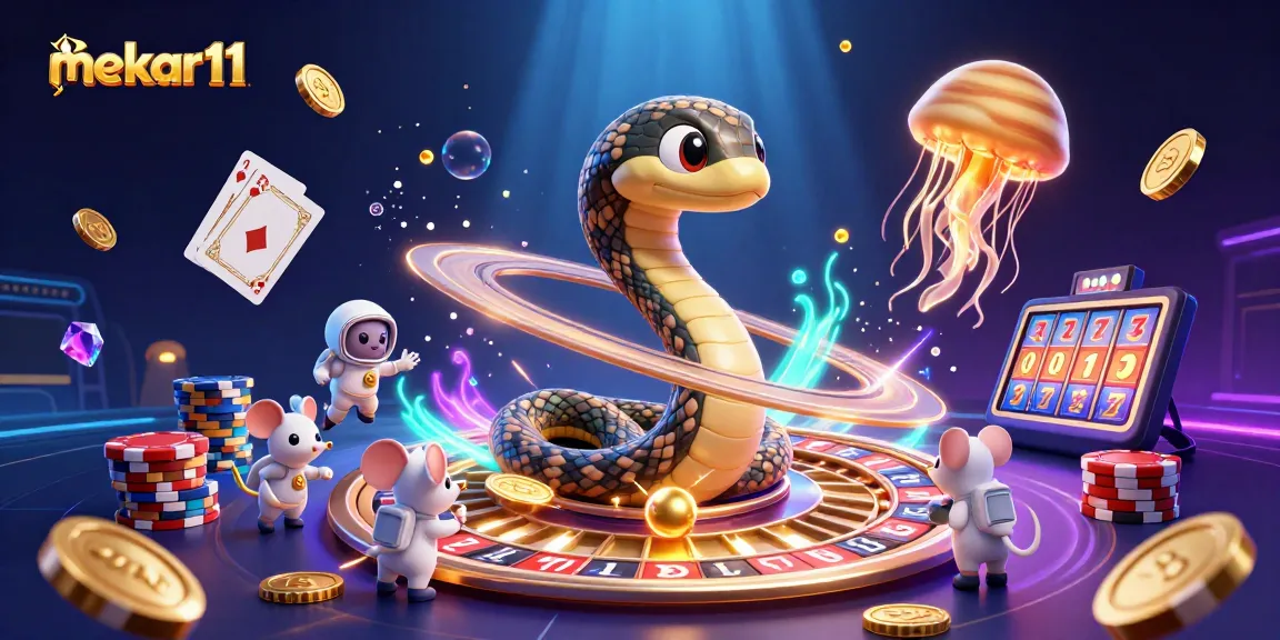 Mekar11 captivates players with vibrant casino-themed graphics, showcasing thrilling bets and rewards.