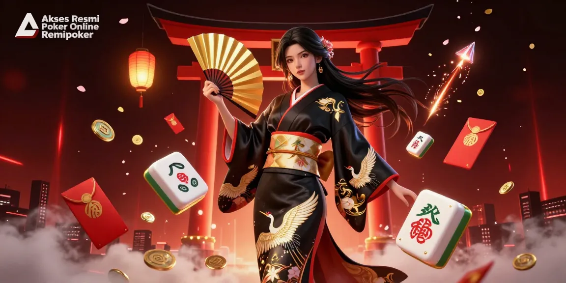 Akses Resmi Poker Online Remipoker showcases poker excitement with stunning visuals of gaming elements.