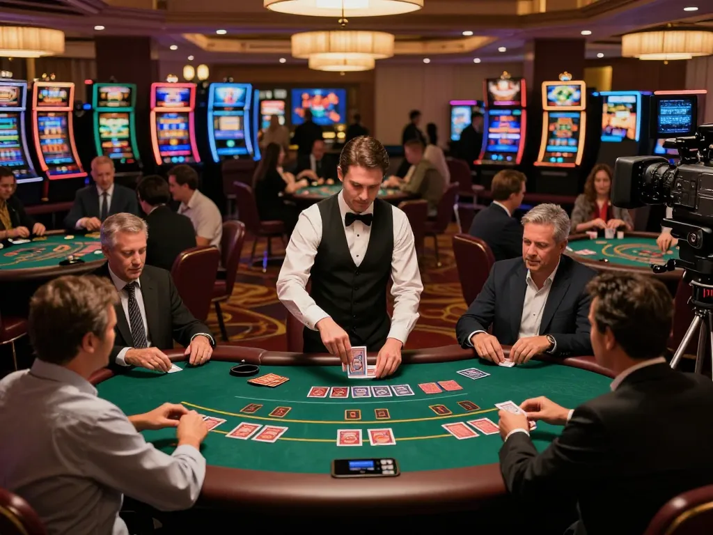 Exciting gameplay at 789win hiện đang mở with players actively betting at blackjack tables.