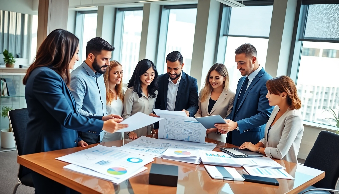 VAT Services in UAE: Professional accountants collaborating in a modern office