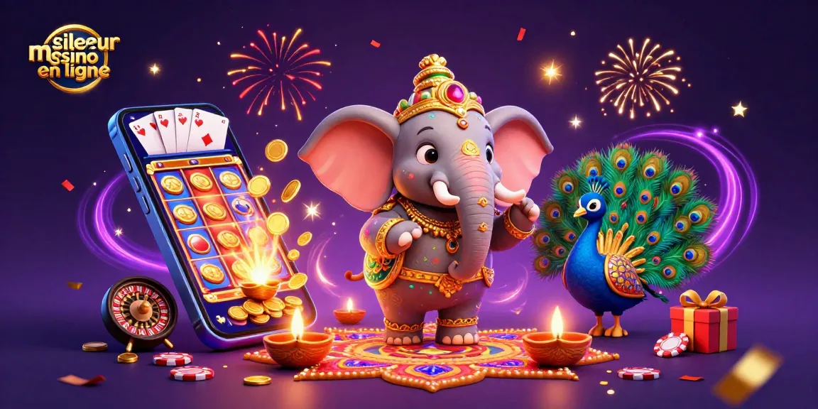 Jouez au meilleur casino en ligne avec notre illustration colorée et immersive du monde des jeux.