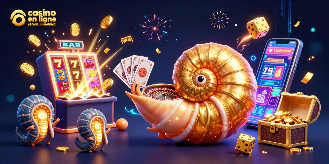 casino en ligne retrait immédiat : une illustration dynamique d'un nautilus géant et des machines à sous éclatantes