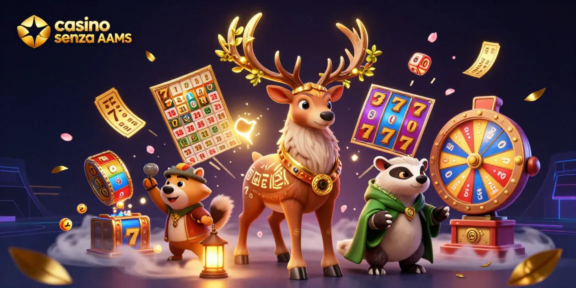 Gioca nel casino senza AAMS con slot e premi straordinari in un'illustrazione 3D avvincente.