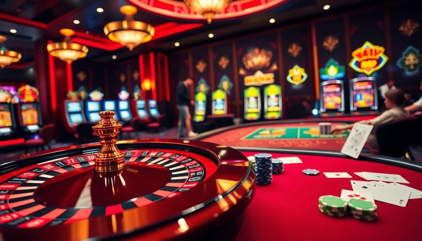 Experience thrilling gaming moments at RR88 with engaging roulette and poker tables.