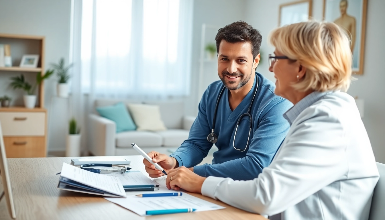 Consultation with a private gp, showcasing compassionate healthcare professionals assisting patients.