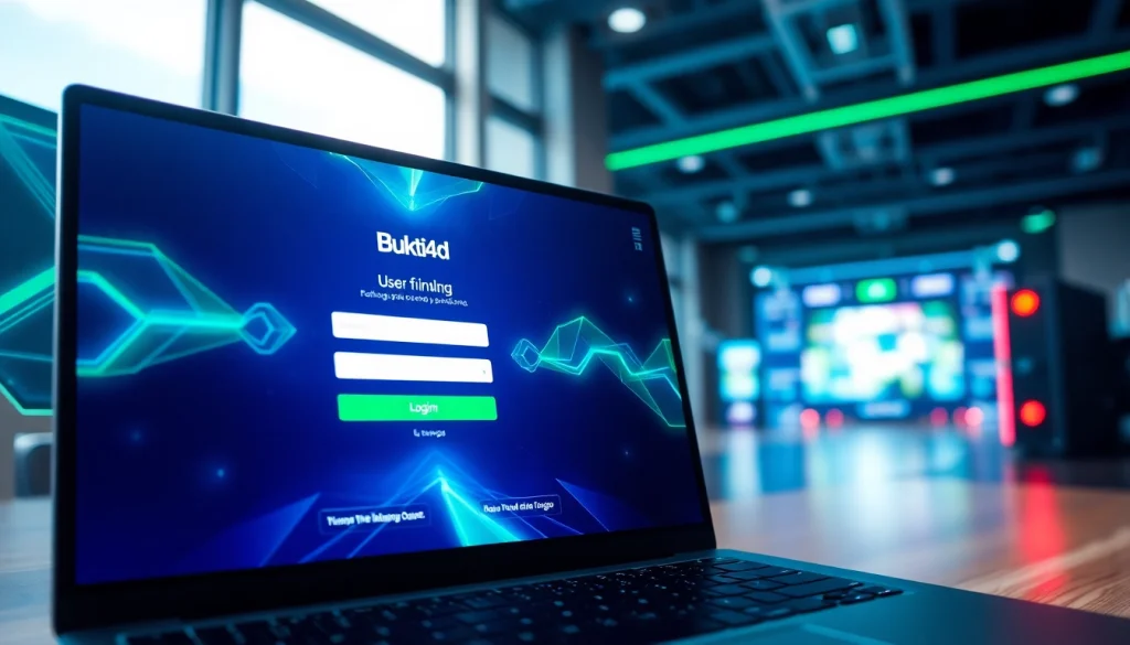 Login interface untuk bukti4d login menunjukkan desain modern dan ramah pengguna.