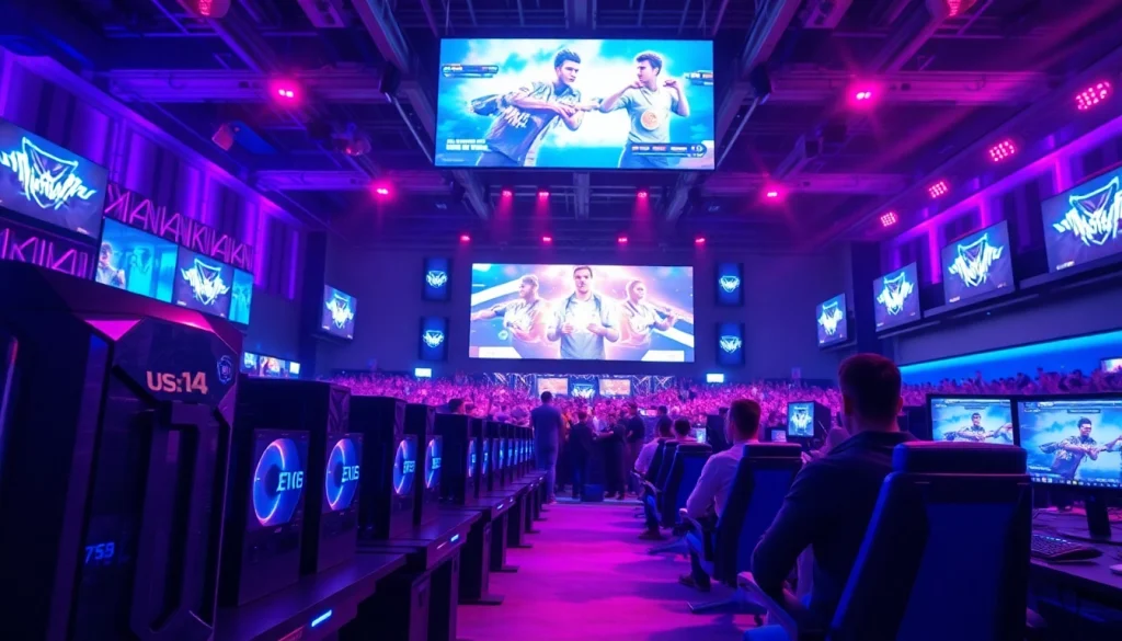 Experience the excitement of gaming news at https://gamelevate.com with a vibrant esports arena scene.