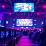 Experience the excitement of gaming news at https://gamelevate.com with a vibrant esports arena scene.