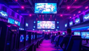 Experience the excitement of gaming news at https://gamelevate.com with a vibrant esports arena scene.