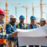 Find reliable building companies near me with skilled professionals on a construction site.