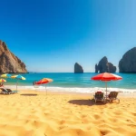 Enjoy a relaxing day at the beach captured in this Cabo travel guide 2025 image.