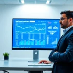 Explore investment opportunities with advanced real estate analysis tools on a sleek computer screen.