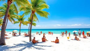 Enjoying Clearwater beach with family under a bright blue sky and soft, white sand.