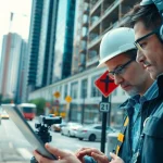Conducting a noise impact assessment with advanced equipment in an urban environment.