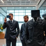 Security Company professionals ensuring safety in a modern corporate environment.