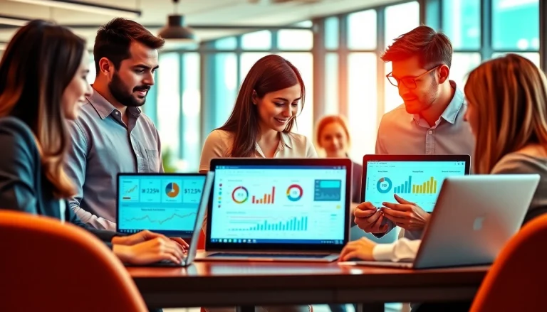 Enhance your business visibility with professional SEO services in a modern office.