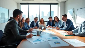 Collaborative meeting at https://valuesfirst.com with diverse professionals discussing strategies.