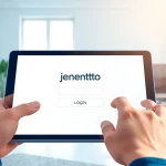 Masuk ke jentoto login dengan tampilan modern dan profesional di ruang kerja digital.