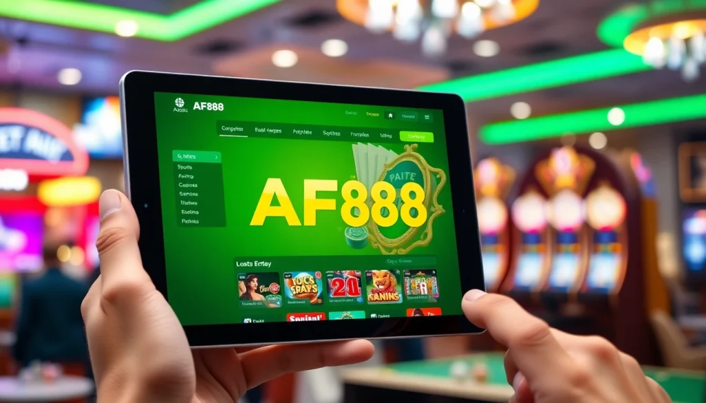 AF88 com online gambling platform interface showcasing exciting betting options and user-friendly design.