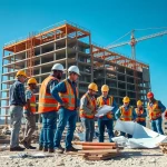 Team of professionals leading a construction site as New Jersey Commercial General Contractor on a commercial building project