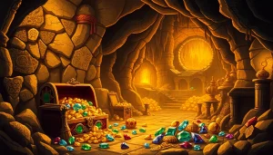 Admire the treasures of King Solomon's Mine in a captivating underground setting.