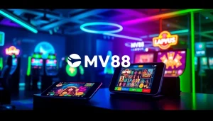 Engaging MV88 game platform showcasing vibrant online gaming options in a digital environment.