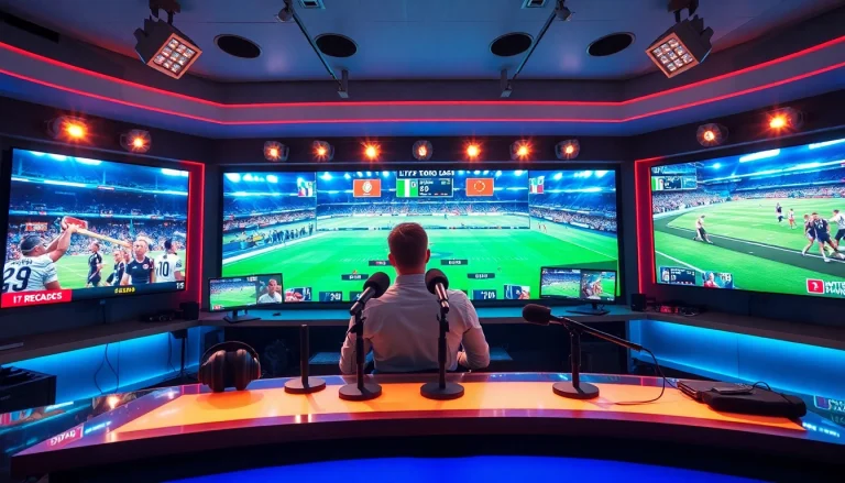 스포츠중계 생생하게 전달하는 스포츠 방송 스튜디오의 오늘.