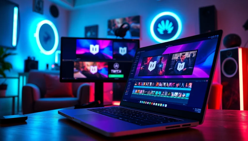 Enhance your video editing skills with https://streamgen.cc showcased in a dynamic streaming setup.