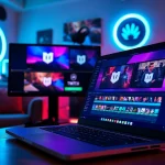 Enhance your video editing skills with https://streamgen.cc showcased in a dynamic streaming setup.
