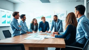 Analyseer en bespreek gegevens op https://enqueteplein.nl met een divers team in een moderne kantooromgeving.