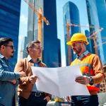 Construction Manager guiding a team on-site in New York City Construction Manager environment.