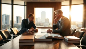 Consult a South Dakota truck accident lawyer in a professional office setting.