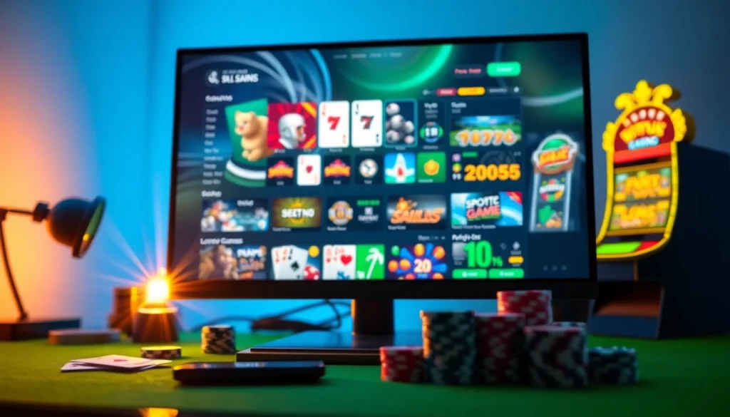 Dynamic online gaming interface featuring sports betting and traditional card games at https://whycazino.com, showcasing an exciting casino atmosphere.