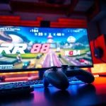Experience the thrilling RR 88 gaming interface with vibrant visuals and dynamic lighting.