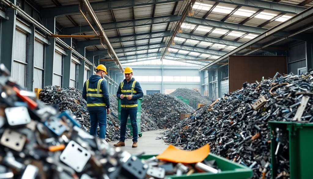 Schrottabholung Bottrop: Professionelle Altmetallsortierung auf einem Schrottplatz.