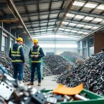 Schrottabholung Bottrop: Professionelle Altmetallsortierung auf einem Schrottplatz.