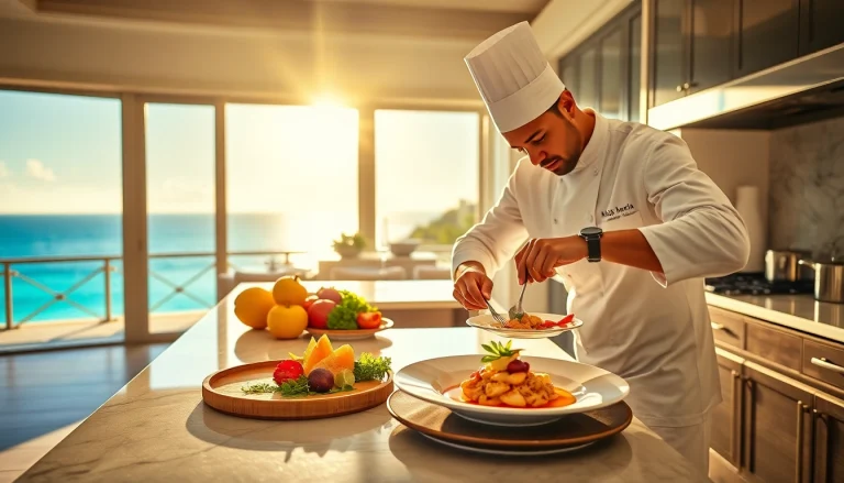 Transform your culinary experience with Private chef Sint Maarten creating gourmet dishes.