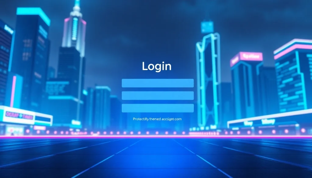 Masuk ke jentoto login dengan tampilan antarmuka modern dan pencahayaan biru yang menarik.