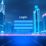 Masuk ke jentoto login dengan tampilan antarmuka modern dan pencahayaan biru yang menarik.