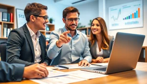 신용카드 현금화 전략 논의하는 전문가의 모습