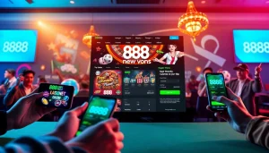Exciting 888 new gaming platform showcasing online betting and casino options.