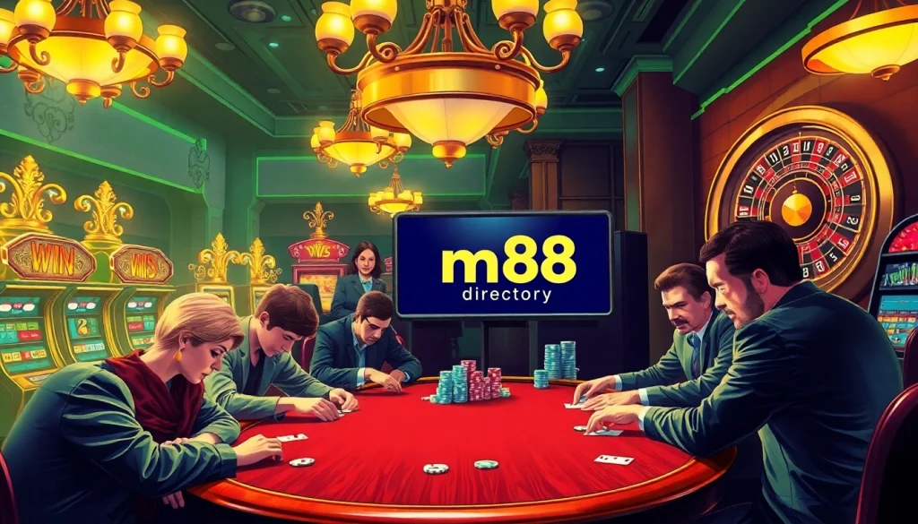 Engage with thrilling moments in the mm88 directory featuring players at a poker table during an intense game night.