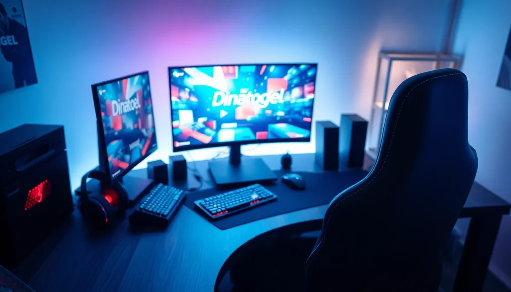 Menyajikan diantogel di lingkungan gaming yang modern dan menarik.