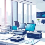 Engaged team utilizing https://benchbot.ai in a modern office environment
