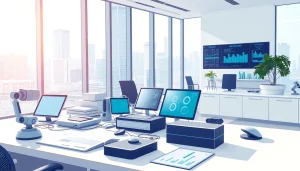 Engaged team utilizing https://benchbot.ai in a modern office environment