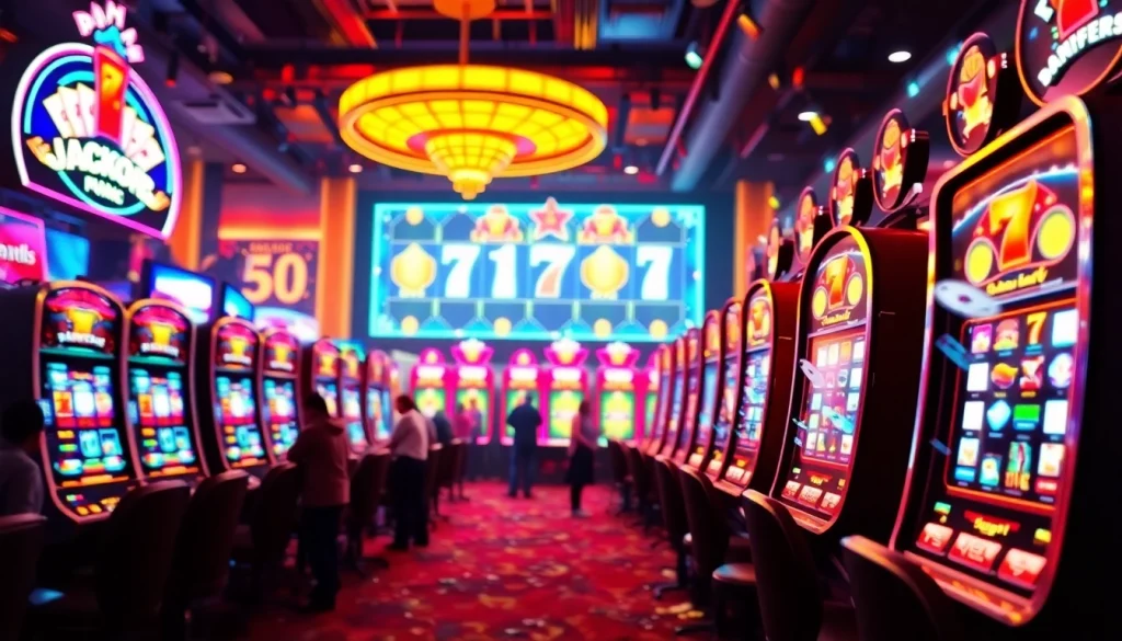 Slot gacor gaming scene illustrating vibrant casino elements and exciting atmosphere.