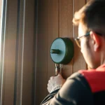 Schlüsseldienst Speyer öffnet beschädigungsfrei eine Tür mit fachlichem Know-how.
