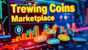 Discover trending coins listing with eye-catching visuals highlighting popular cryptocurrencies.